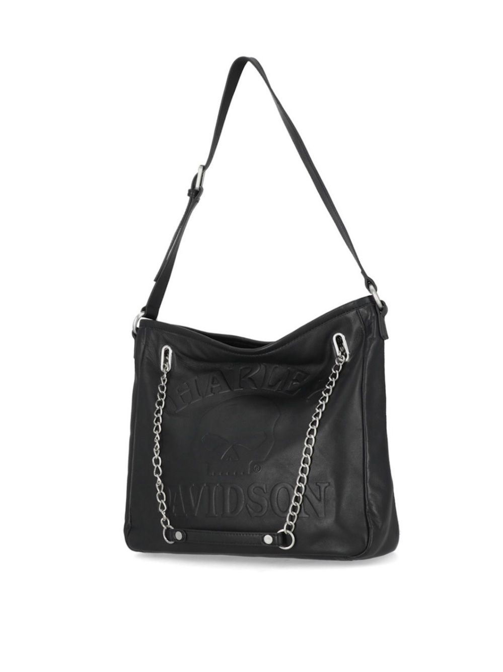RAISED SKULL TOTE BAG